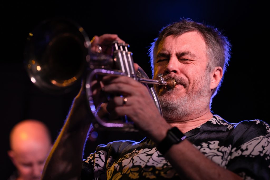 Rob McWilliams playing flugelhorn